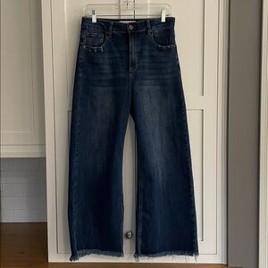 Dark Blue Wide Leg Jeans
